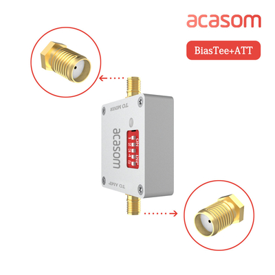 디지털 RF Attenuator 조절 가능 0-4Ghz 1-16dB 전원 공급 장치와 함께 8 개 가인 비아스 티