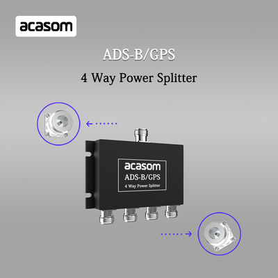 ADS-B 및 GPS 신호를 위한 4 차원 전력 분할기 800-2150MHz N 여성 커넥터 낮은 삽입