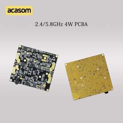 듀얼 밴드 5.8GHz 및 2.4GHz RF 신호 부스터 4W 36dBm DC 12V을위한 PCBA 보드