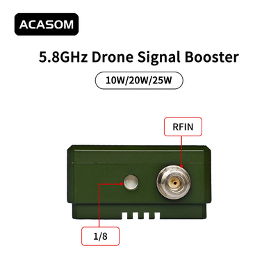 알루미늄 셸 5.8 GHz 부스터 드론 신호 증폭기 22V 검은색